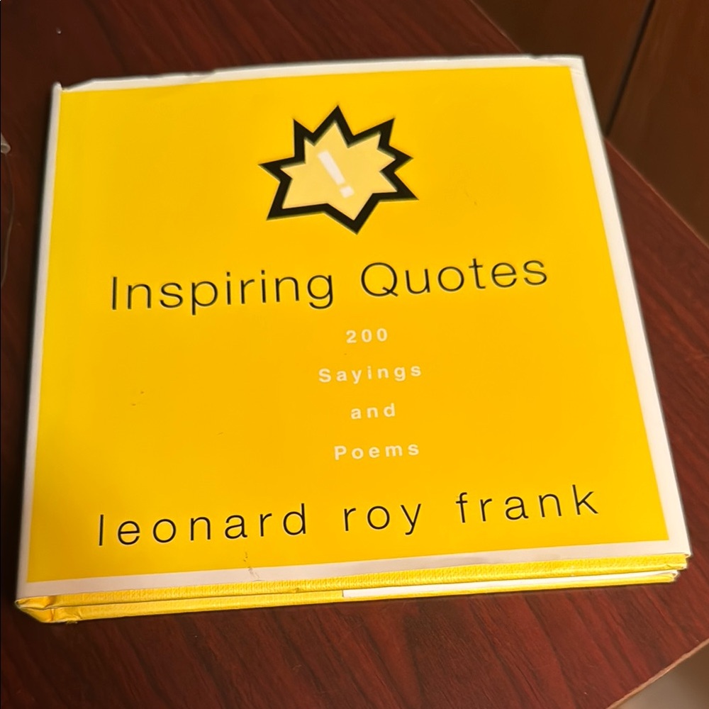 Inspiring Quotes Book by Leonard Roy Frank - Yellow